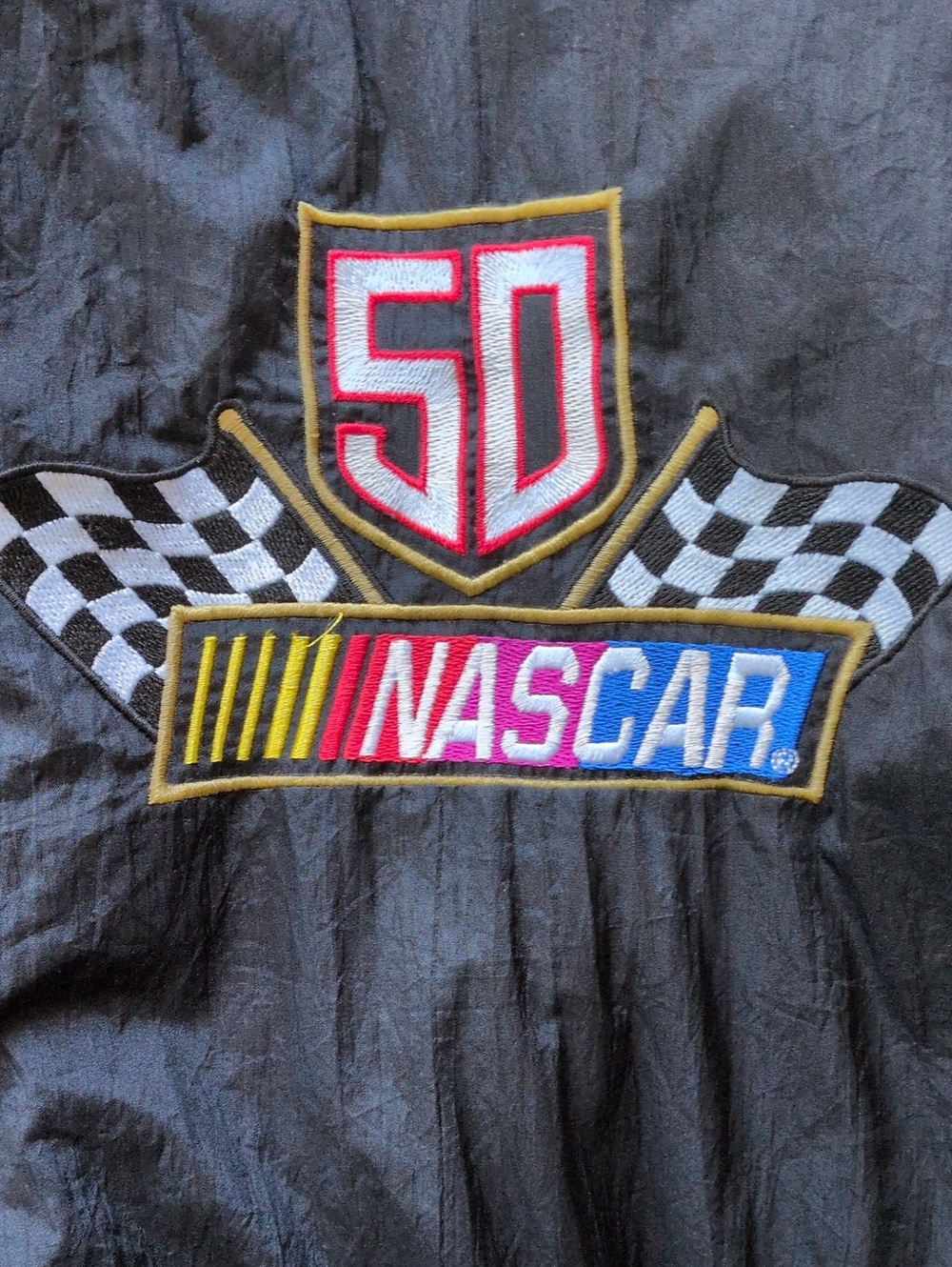 Nascar 50th Anniversary Colorblock Windbreaker Jacket - Black/Red/Brown - Picture 4 of 6